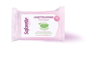 Saforelle Lingettes Intimes Ultra Douces 10 Lingettes - lot de 5 x paquets de 10 Lingettes