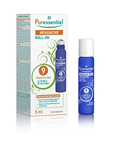 PURESSENTIEL – maux de tête Roll-on avec 9 Huiles Essentielles, 5 ml