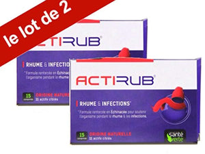 Sante Verte Acti'rub pour le Rhume et infections - sante-verte-acti-rub - traitement-du-rhume-au-naturel - lot 2x15 comprimés