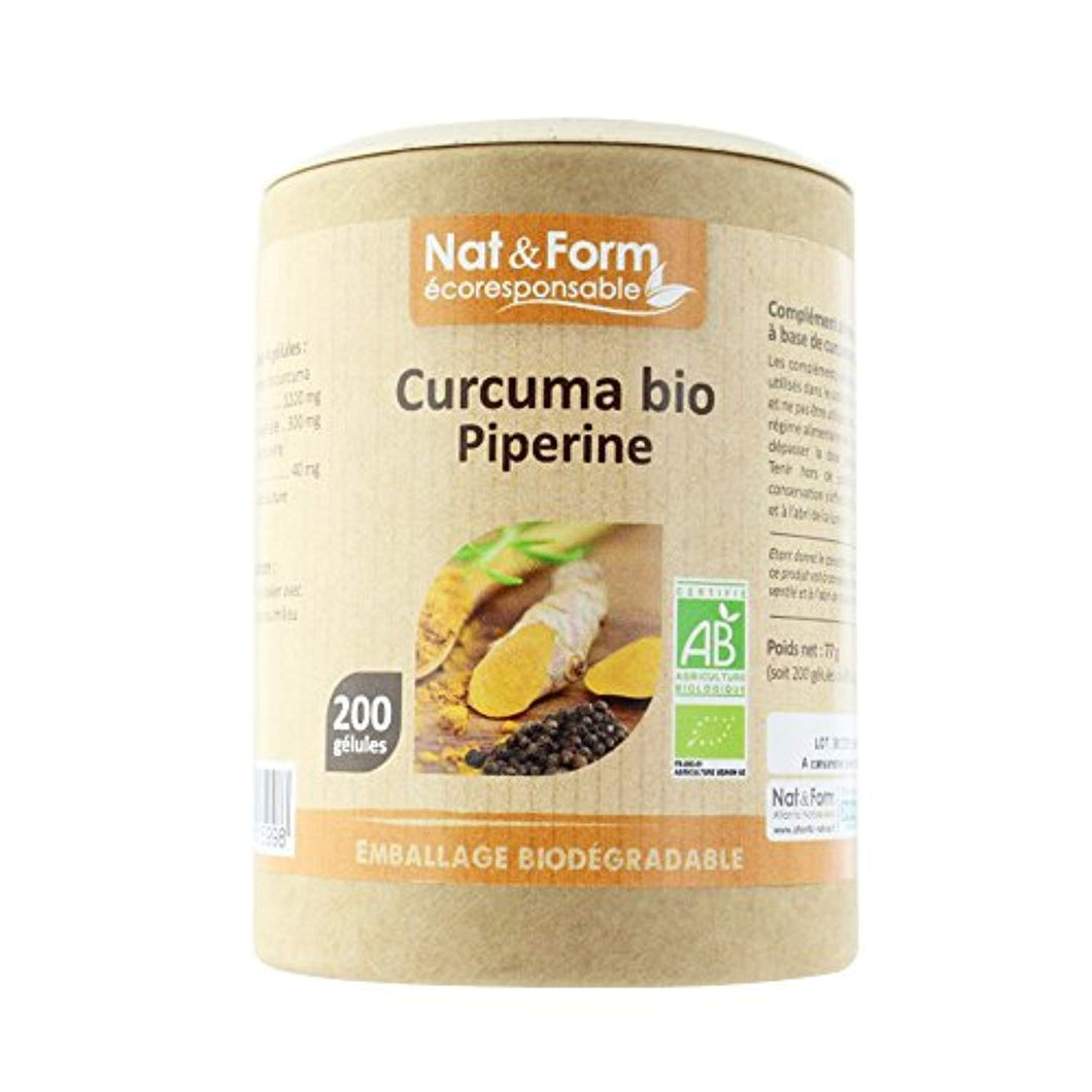 Nat & Form Curcuma Piperine Bio 200 gélules