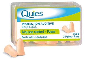 QUIES - protection auditive mousse disco - boite de 3 paires
