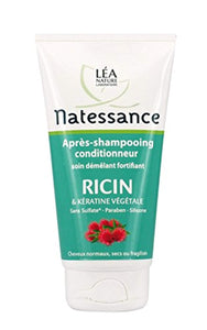 Natessance Capillaire Après-shampooing Conditionneur À L'huile de Ricin et Kératine Végétale 150 ml