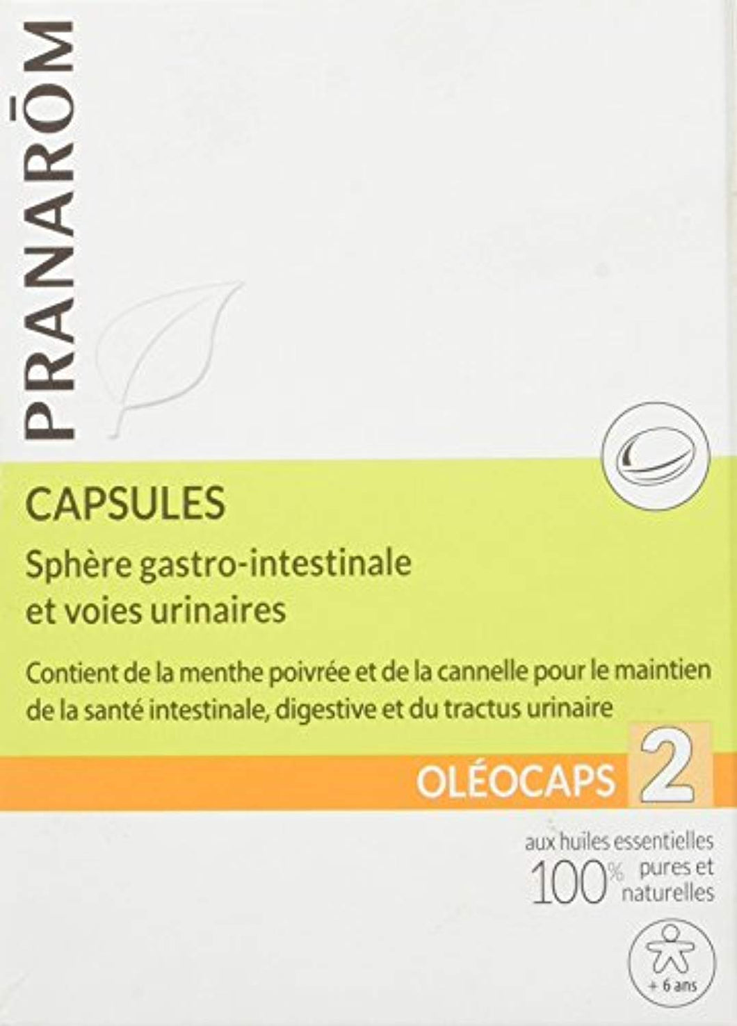 Pranarôm - OLEOCAPS - 2 - Sphère gastro-intestinale & voies urinaires  - 30 capsules
