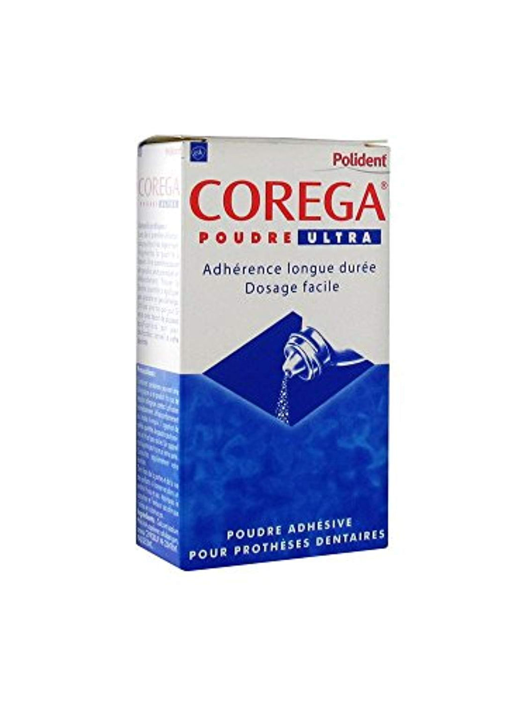 Polident Corega Poudre Ultra Poudre Adhésive Pour Prothèses Dentaires 40 g