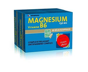 Arkopharma Magnésium Vitamine B6 150 mg Lot 2 x 60 Gélules