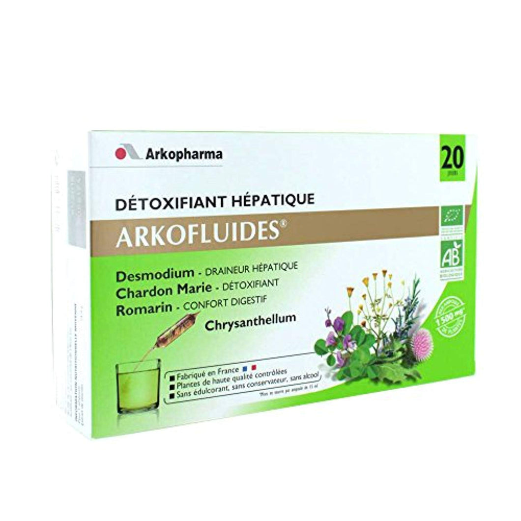 Arkopharma Arkofluides Détoxifiant Hépatique 20 Ampoules