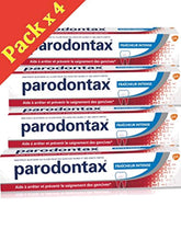 Parodontax Dentifrice Fluor - Pate Gingivale pour Gencives FRAICHEUR INTENSE - Aide à arrêter le saignement des gencives- 2 Lots de 2 x 75 ml