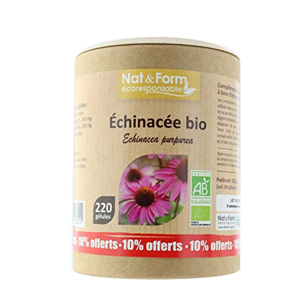 Nat&form Echinacee Bio 220 Gelules Vegetales
