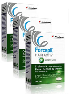 Forcapil HAIR ACTIV Keratin'Activ Croissance Force et Densité du Cheveu - 3 Mois de Traitement 90 Comprimés