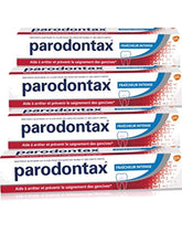 Parodontax Dentifrice Fluor - Pate Gingivale pour Gencives FRAICHEUR INTENSE - Aide à arrêter le saignement des gencives- 2 Lots de 2 x 75 ml