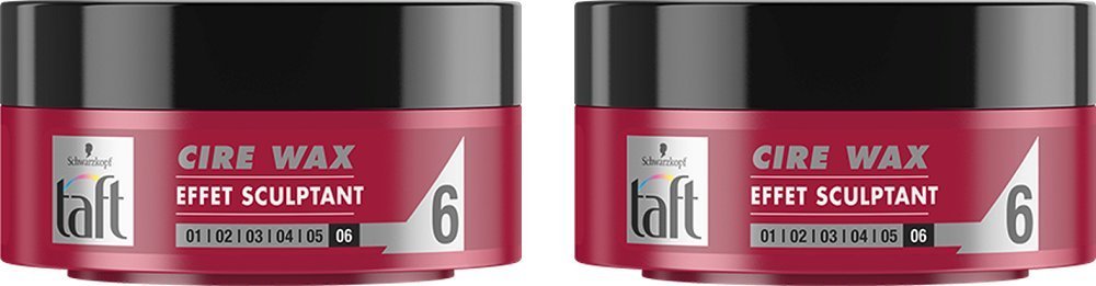 Taft Cire Effet Sculptant/Tenue Ultra Forte Gel Coiffant 75 ml - Lot de 2