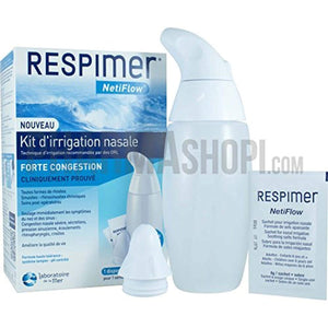 Respimer NetiFlow Kit d'Irrigation Nasale 1 Dispositif + 6 Sachets