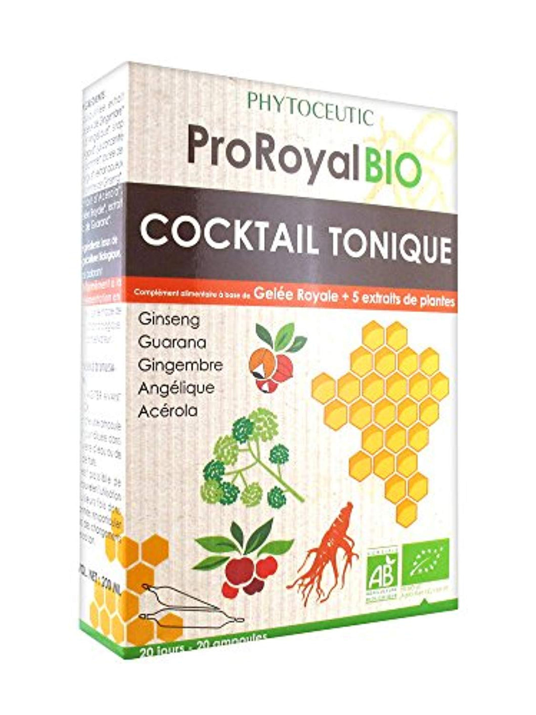 Laboratoires Phytoceutic Cocktail Tonique Bio Proroyal Complément Alimentaire 20 Ampoules 300 ml