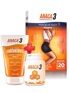 Anaca 3 - Anaca3 KIT MINCEUR ETE - Gélules Minceur + Gel Minceur + Shorty Minceur NUIT Taille LXL