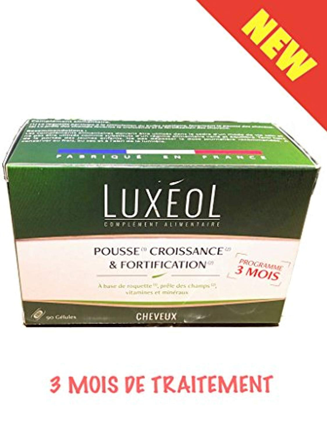Luxéol Cheveux Pousse Croissance & Fortification 90 gélules - 3 Mois de Traitement - (90)