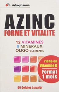 Arkopharma Azinc Forme et Vitalité 60 Gélules - Lot de 2