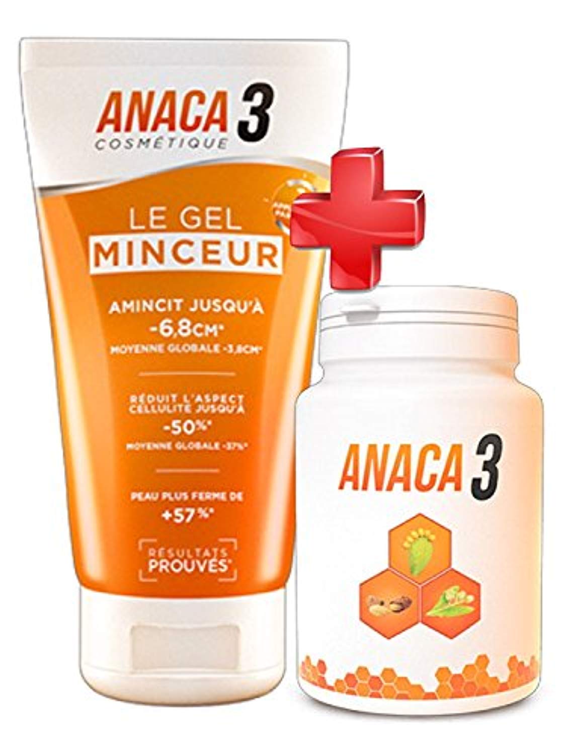 Anaca 3 - Anaca3 KIT MINCEUR ETE - Gélules Minceur + Gel Minceur + Sho –