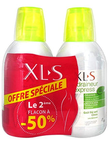 XLS Draineur Express Lot de 2 x 500 ml - Thé Vert - Citron