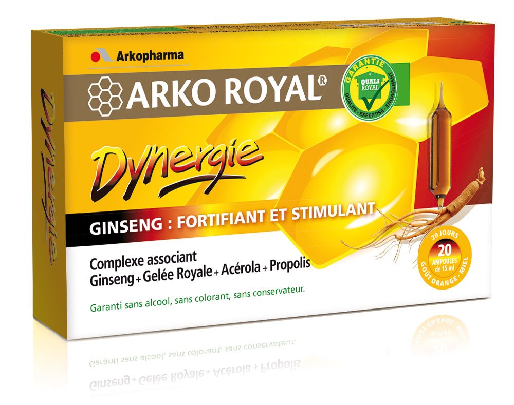 Arkopharma Arko Royal Dynergie Ginseng-Gelée Royale Orange Miel
