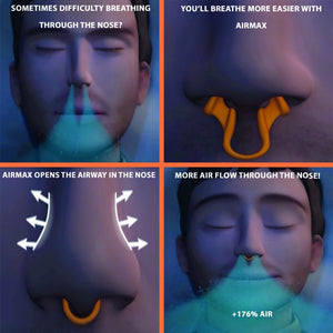 Airmax® | Dilatateur nasal anti ronflement | Pack ajustement garanti - taille small & medium | Respiration par le nez | Contre la congestion nasale | Avec un boîtier de rangement pratique | Recommandé par les médecins