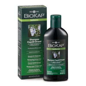 BIOKAP Shampooing pour cheveux gras avec réservoir d'argent et romarin 200 ml