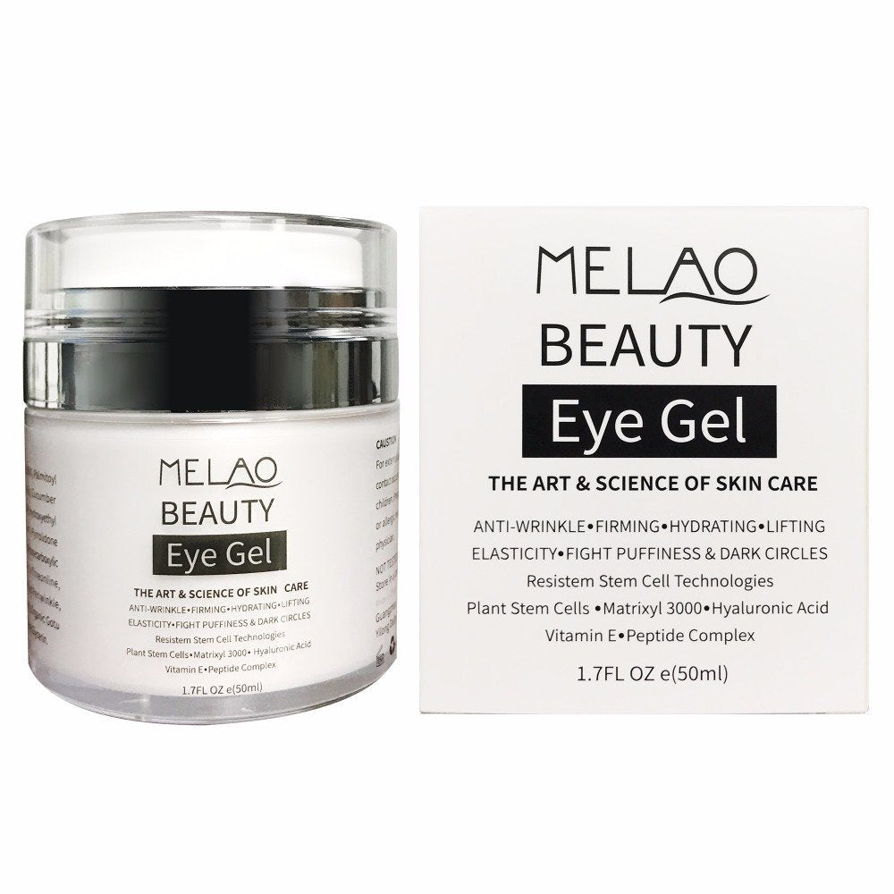 Melao Eye Gel, Gel pour le contour des yeux, Acide Hyaluronique et Vitamine-E, 50ml,Anti-Cernes, Anti-Poches, Anti-rides, Hydratant, Liftant, Raffermissant
