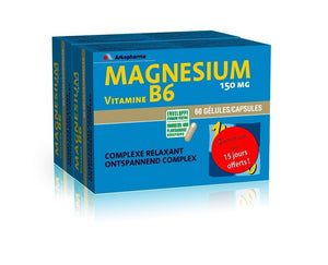 Arkopharma Magnésium Vitamine B6 150 mg Lot 2 x 60 Gélules