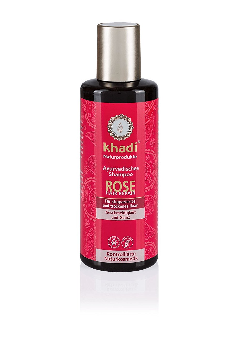 KHADI Shampooing ayurvédique réparateur Rose - 210ml
