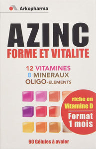 Arkopharma Azinc Forme et Vitalité 60 Gélules - Lot de 2