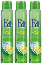 Fa - Déodorant - Lemon Tropic - Atomiseur 200 ml - Lot de 3