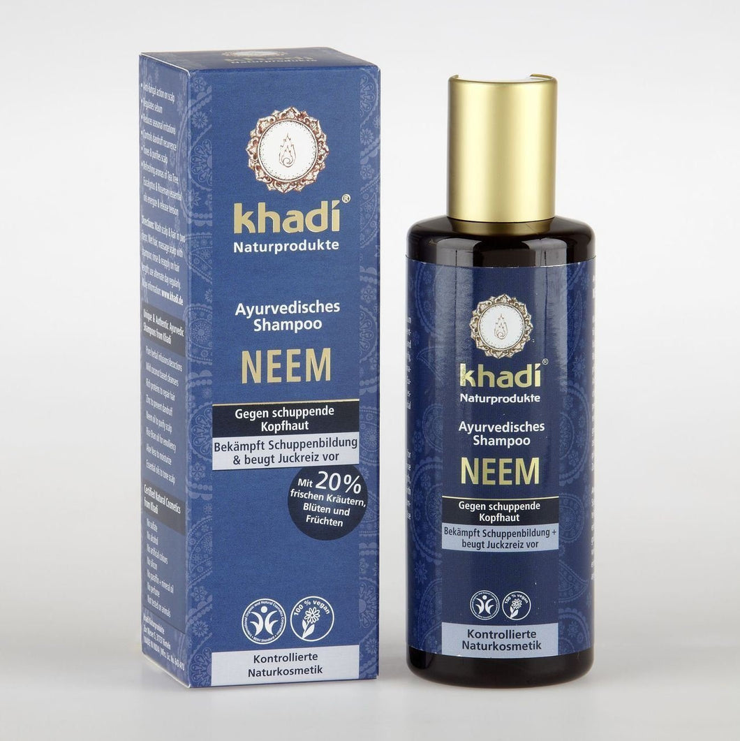 KHADI Shampooing ayurvédique neem Anti-Pellicules - 210ml