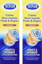 Scholl - Creme Nourrissante - Pieds et Ongles - 75 ml - lot de 2