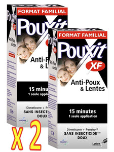 Pouxit - Lotion XF Anti Poux - Traitement contre les poux, Efficace et Rapide - Lot de 2 x 200 ML
