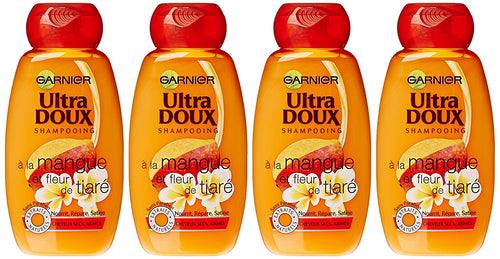 Garnier - Ultra DOUX Mangue et Fleur de Tiaré - Shampooing - Lot de 4